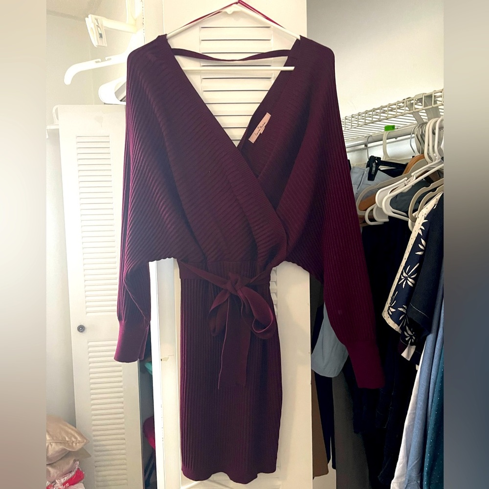 Red Wine cotton dress